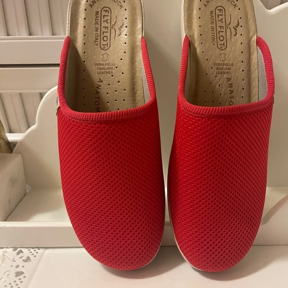 Fly Flot Italian soft lightweight Women's Open-Back Slippers